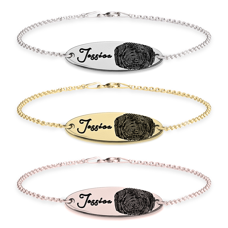 Fingerprint Bar Bracelet