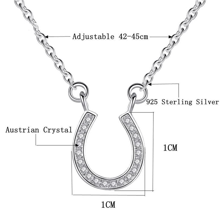 Cubic Zirconia Horseshoe Necklace