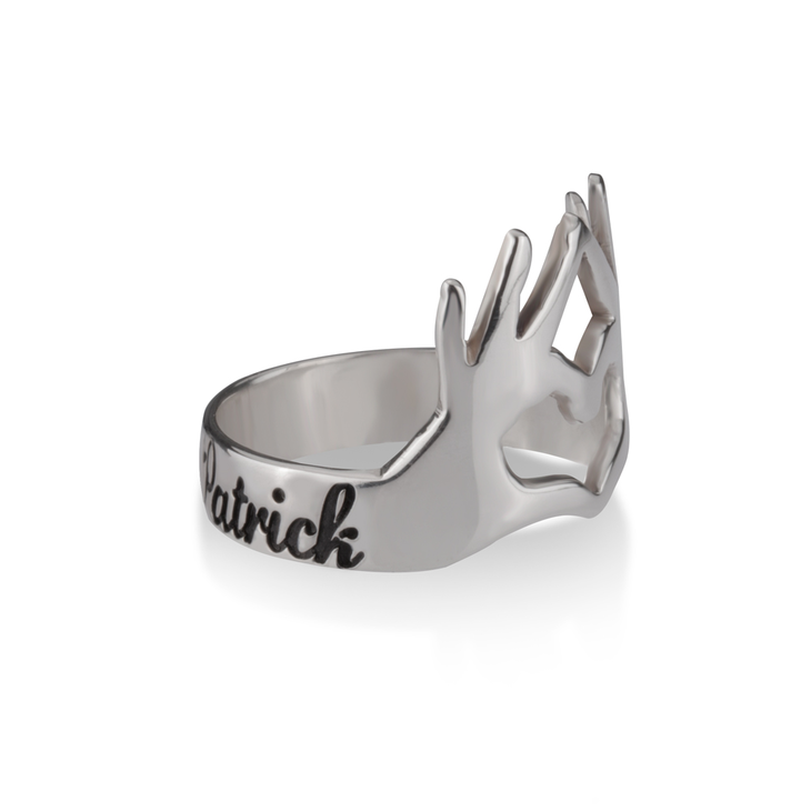 Ring With Hands And Heart