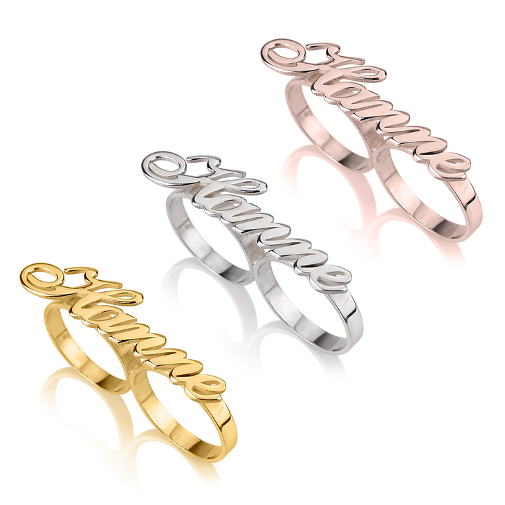 Two Finger Name Ring