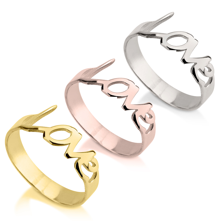Love Ring in Cursive