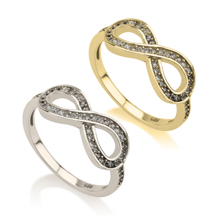 Cubic Zirconia Infinity Ring