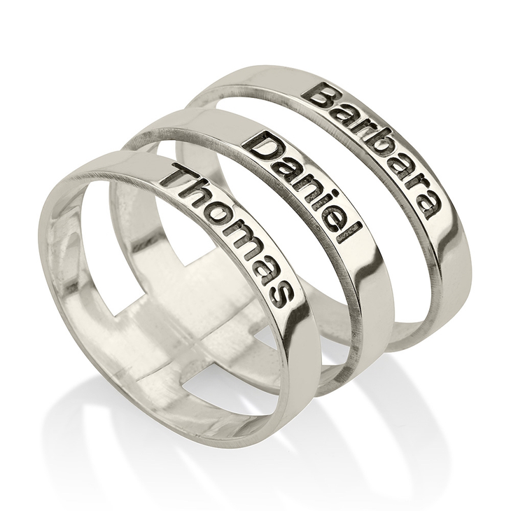Layered Name Ring