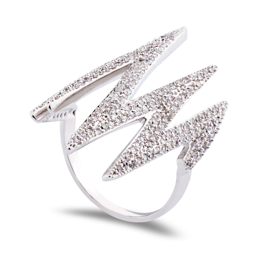 Heartbeat Ring with Zirconia