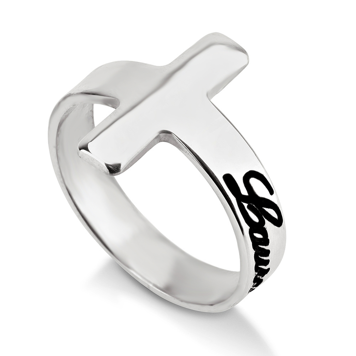 Personalized Cross Ring