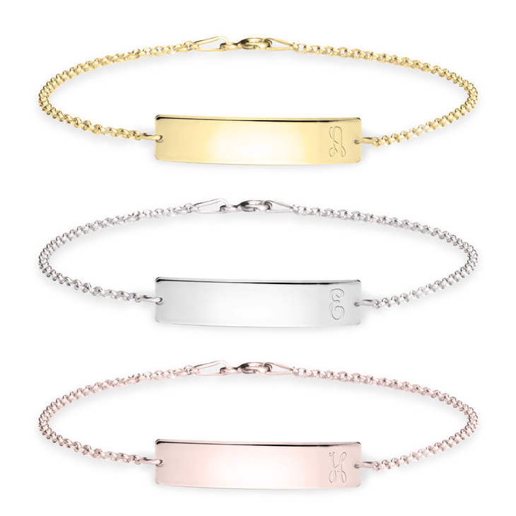 Initial Bar Bracelet
