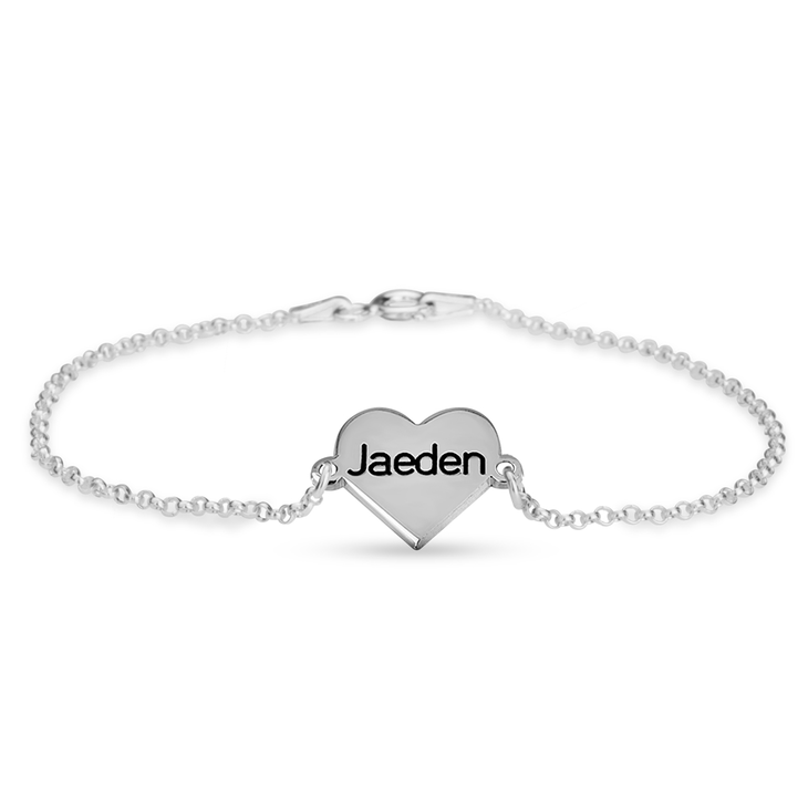 Engraved Heart Bracelet
