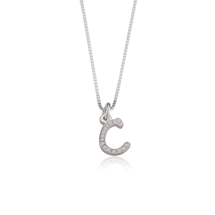Cubic Zirconia Initial Necklace