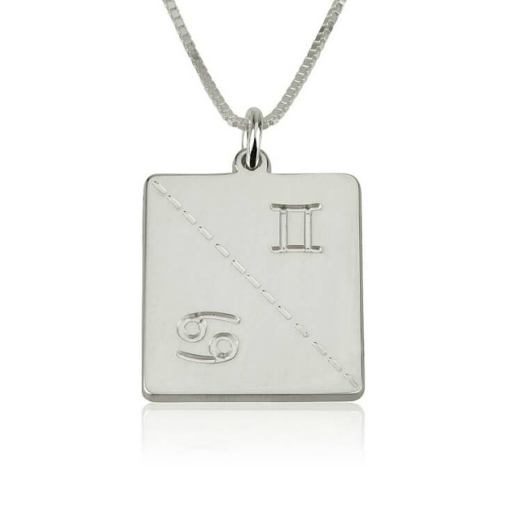 Engraved Zodiac Necklace