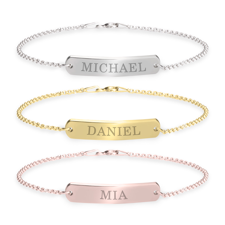 Classic Name Bar Bracelet