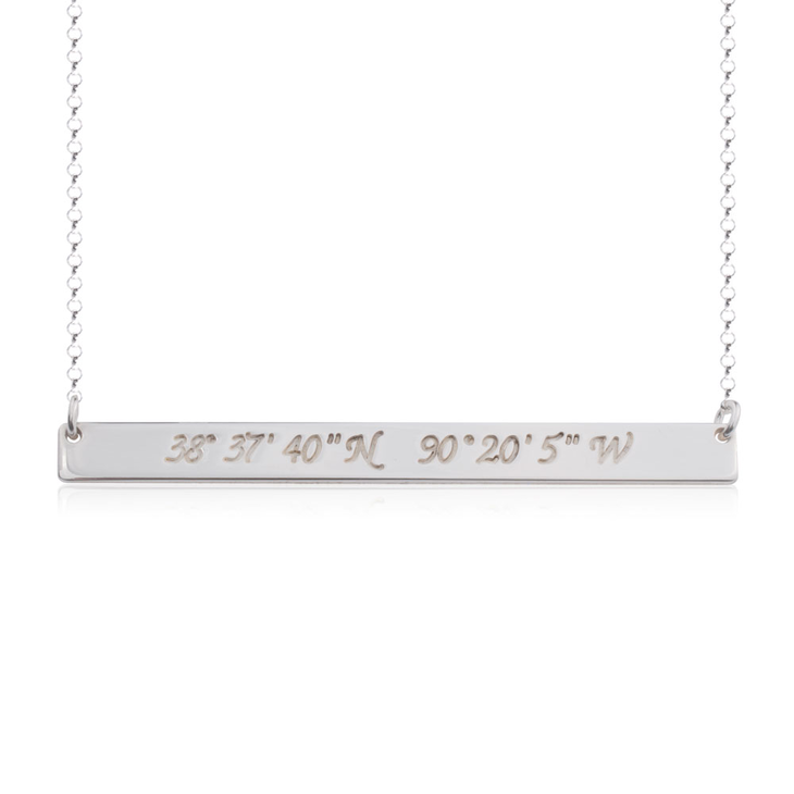 Coordinate Bar Necklace
