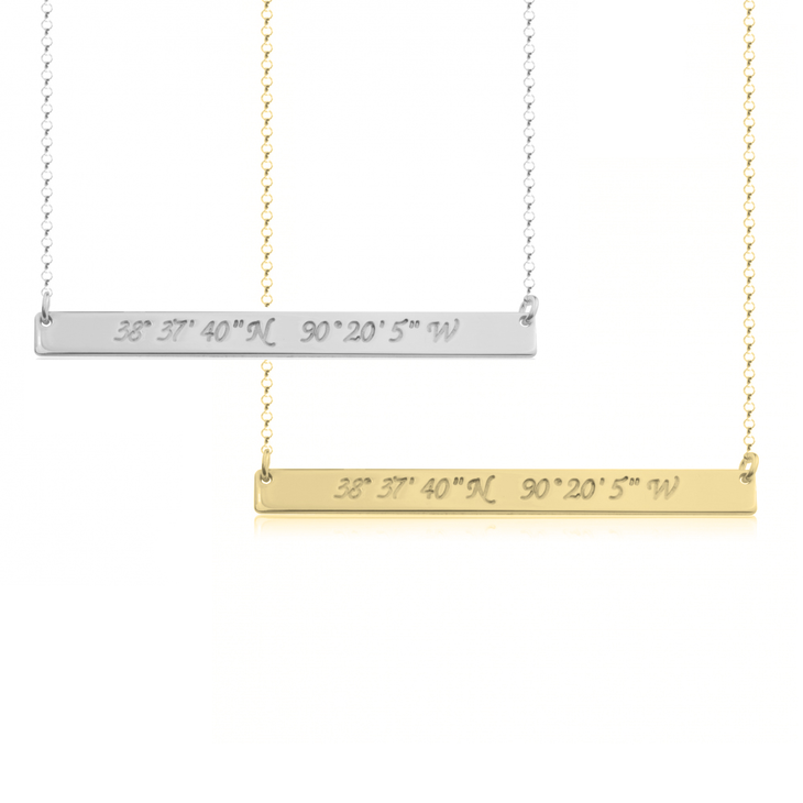 Coordinate Bar Necklace