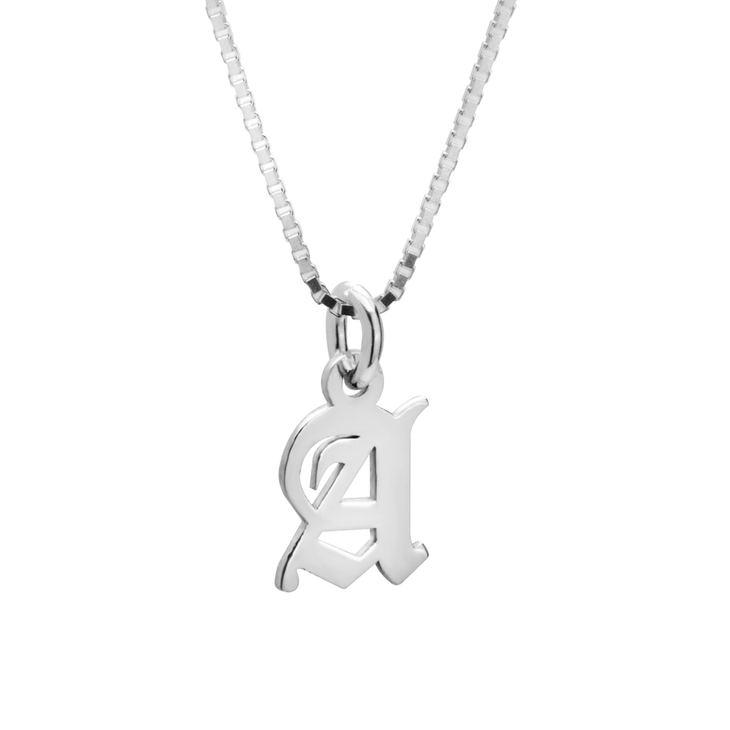 Old English Initial Necklace