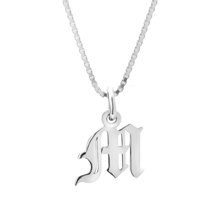 Old English Initial Necklace