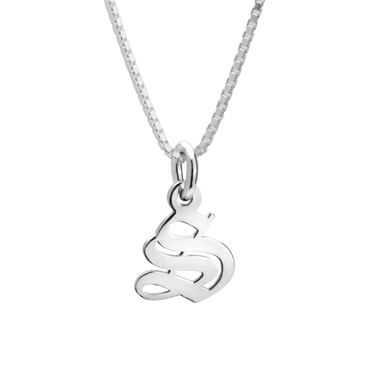Old English Initial Necklace