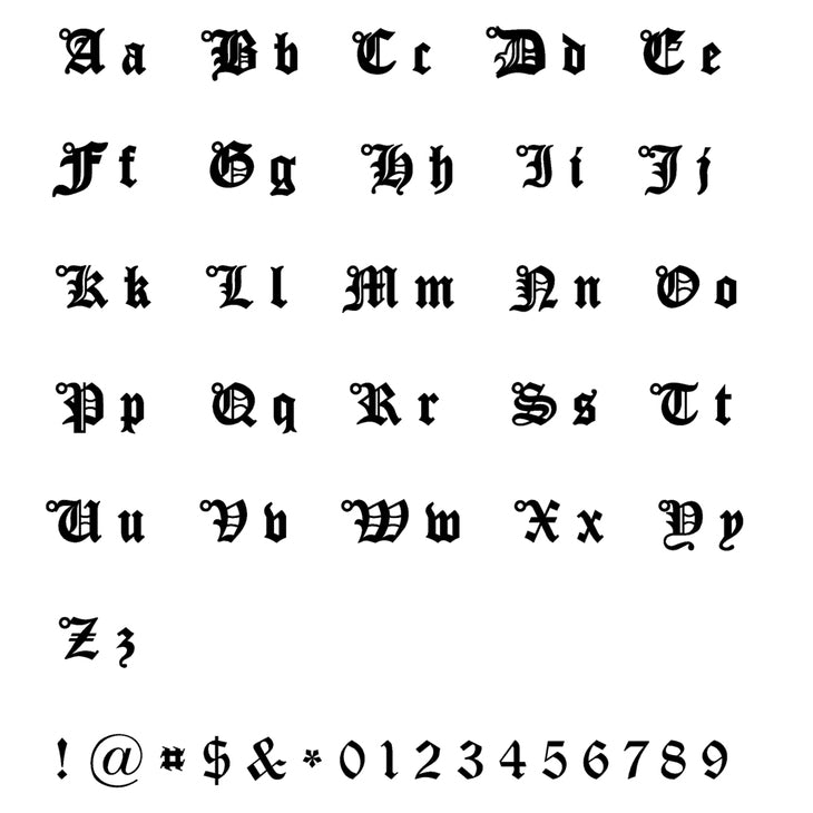 Old English Initial Necklace
