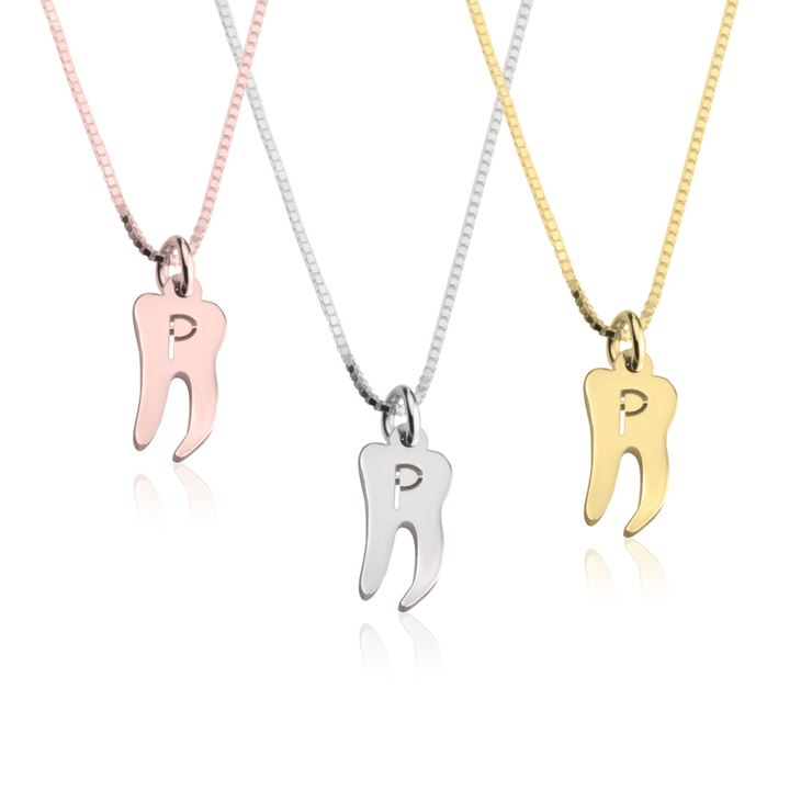 Tooth Fairy Initial Necklace