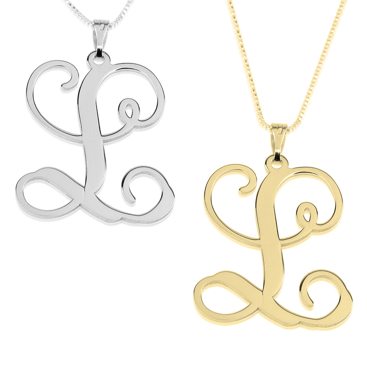 Script Initial Necklace