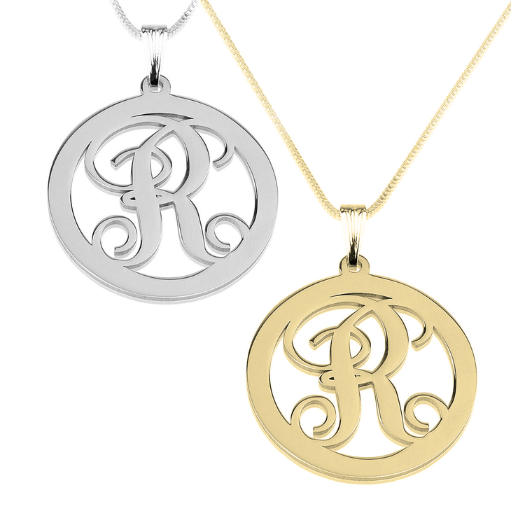 Circle Initial Necklace