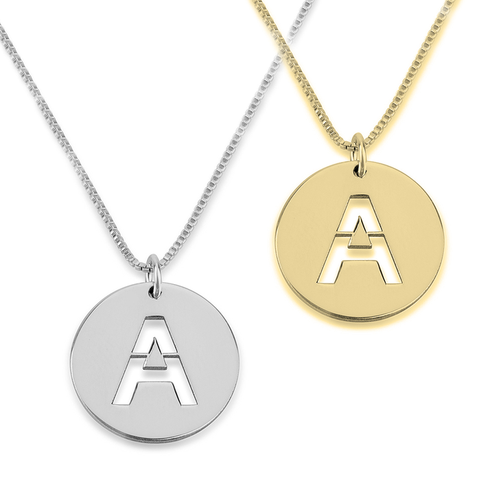 Initial Disc Necklace