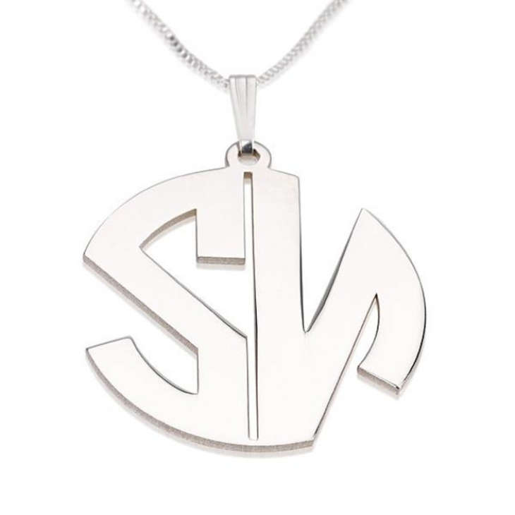 Block Letters Monogram Necklace
