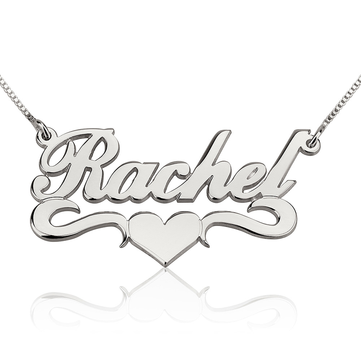 Name Necklace With Heart