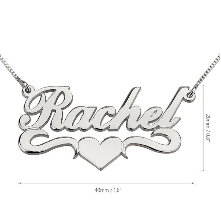 Name Necklace With Heart