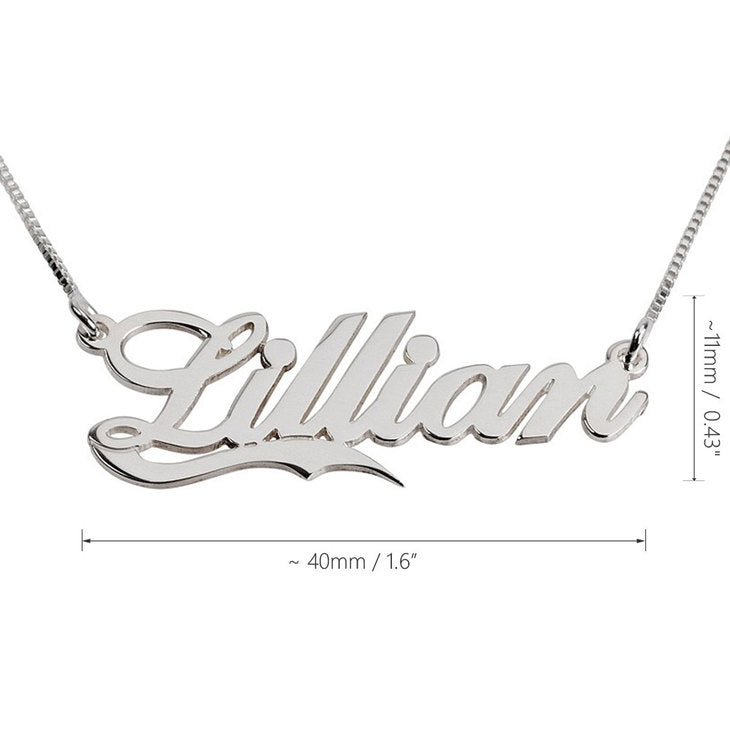 Name Necklace With Fancy Underline