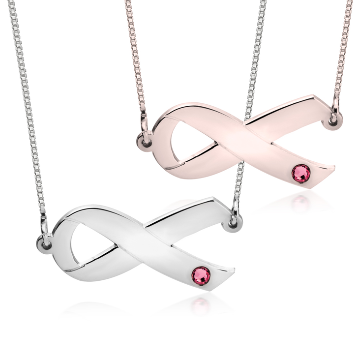 Swarovski Breast Cancer Necklace