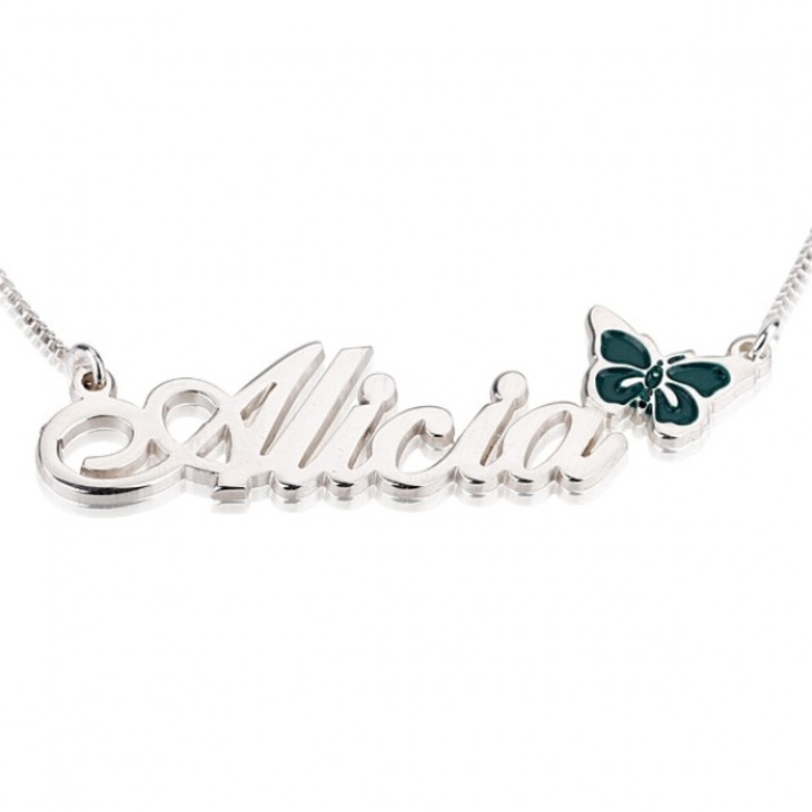Name Necklace with Colored Symbols