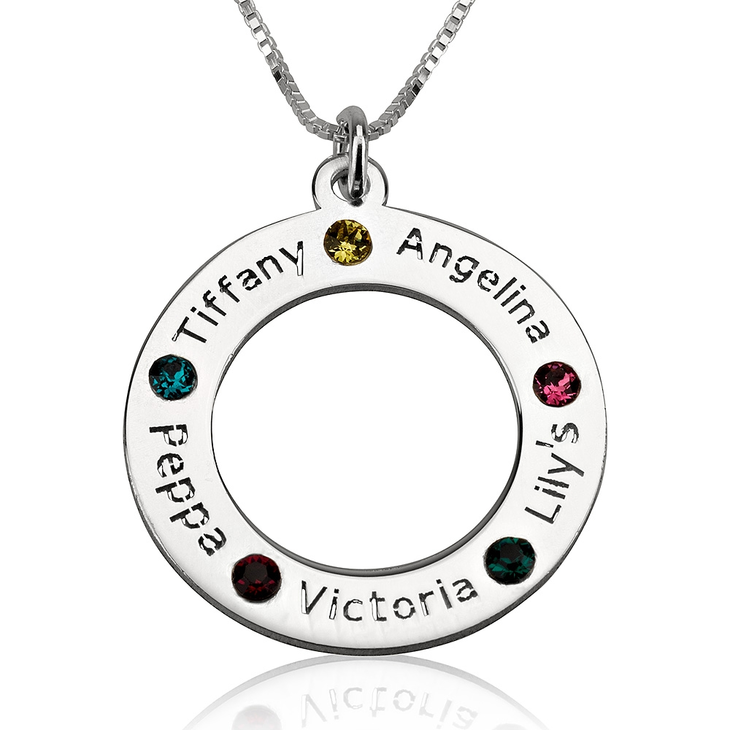 Family Birthstone Necklace