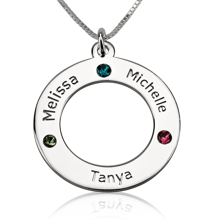 Family Birthstone Necklace