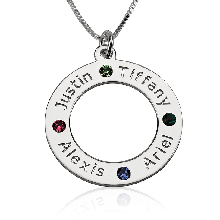 Family Birthstone Necklace