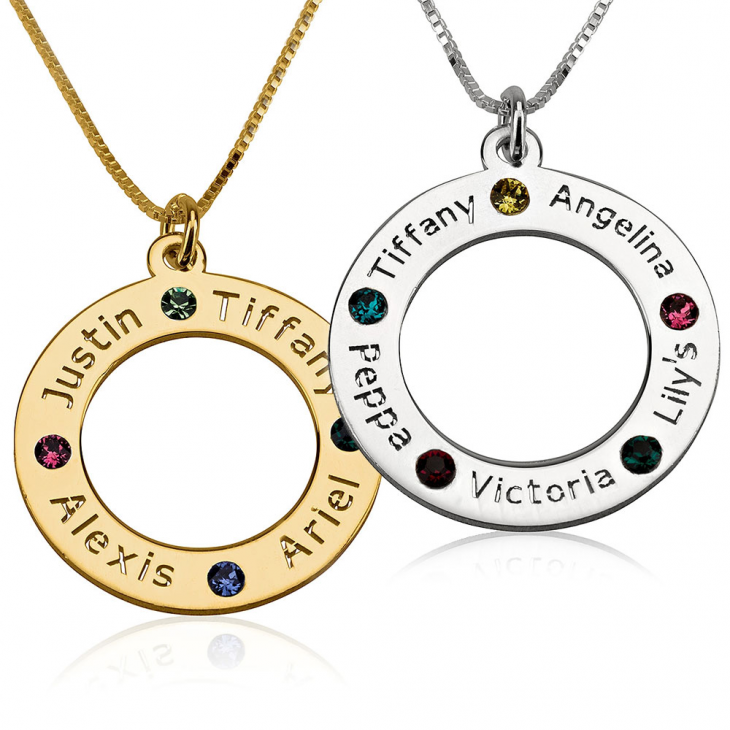 Family Birthstone Necklace