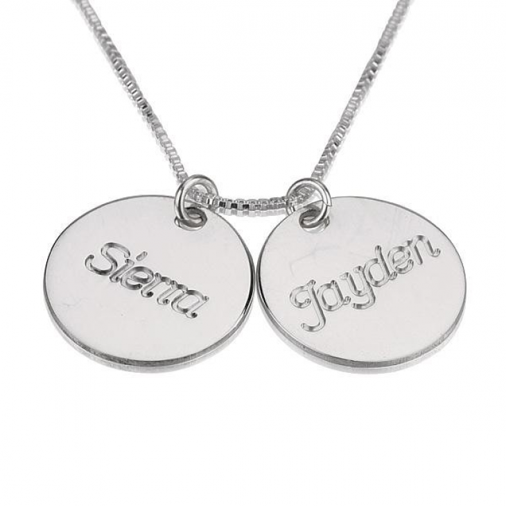 Engraved Necklace with Two Names