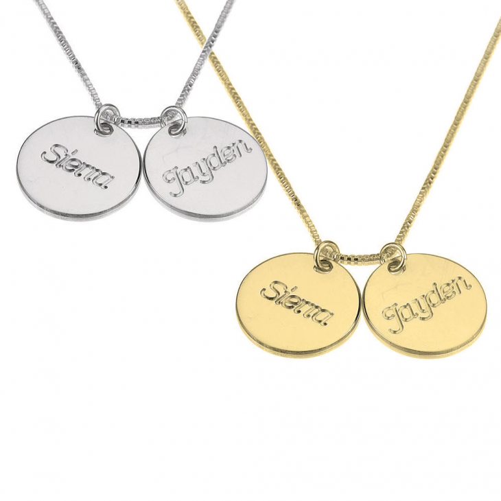 Engraved Necklace with Two Names