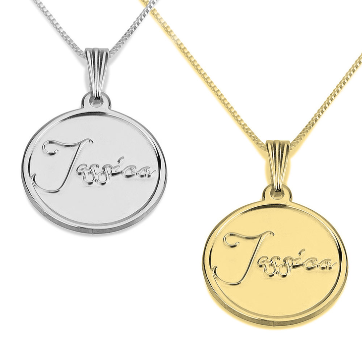 Disc Name Necklace