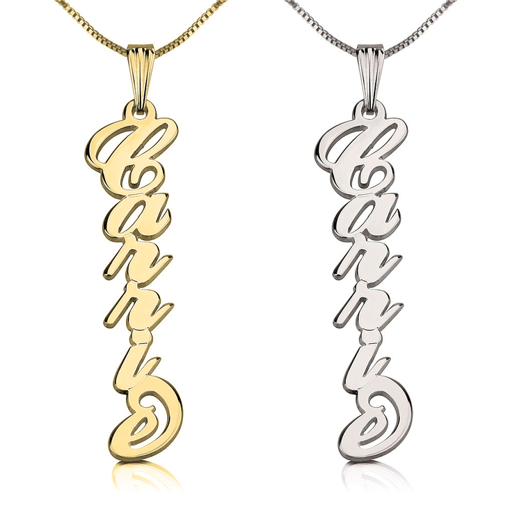 Vertical Carrie Name Necklace
