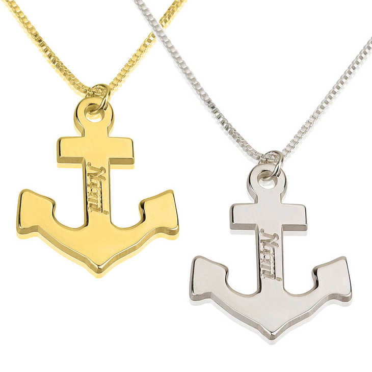 Personalized Anchor Necklace