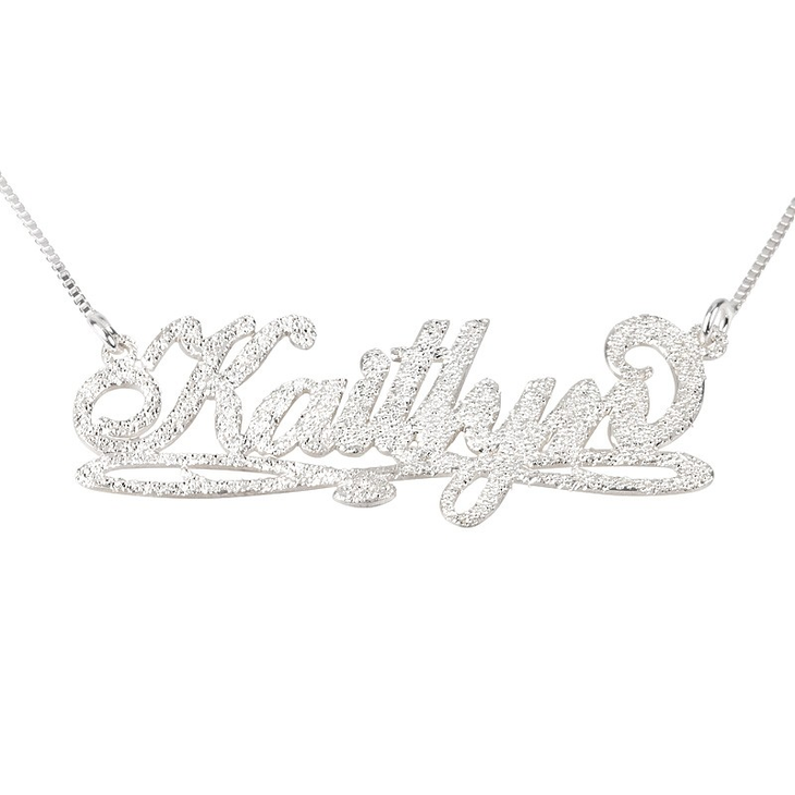 Bianca Line Sparkling Name Necklace