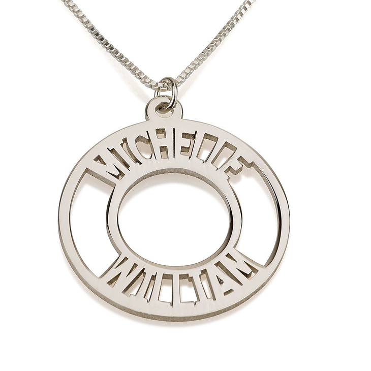 Circle Two Name Necklace