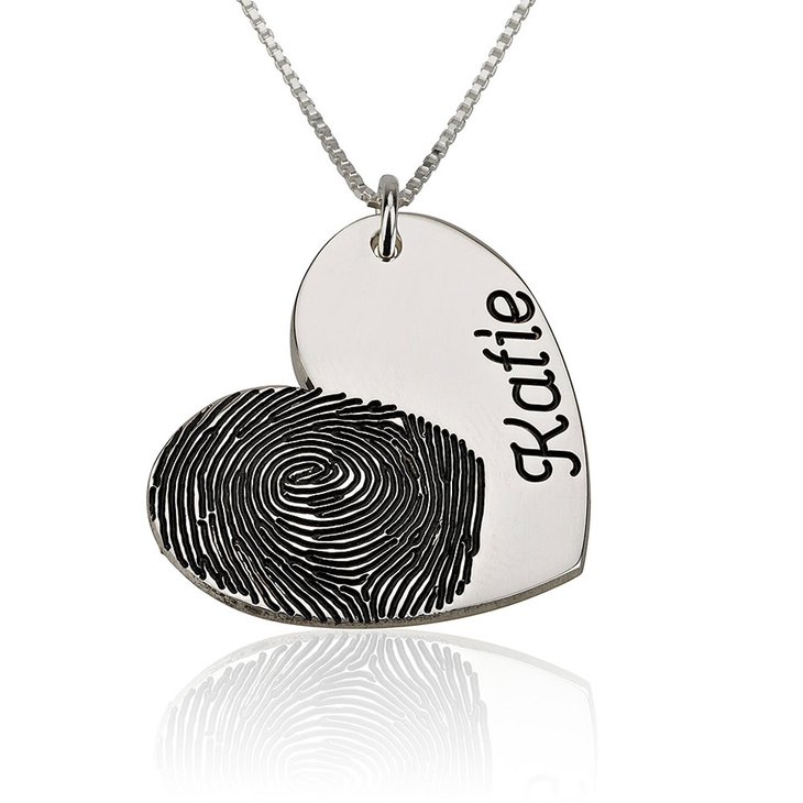Fingerprint Heart Necklace