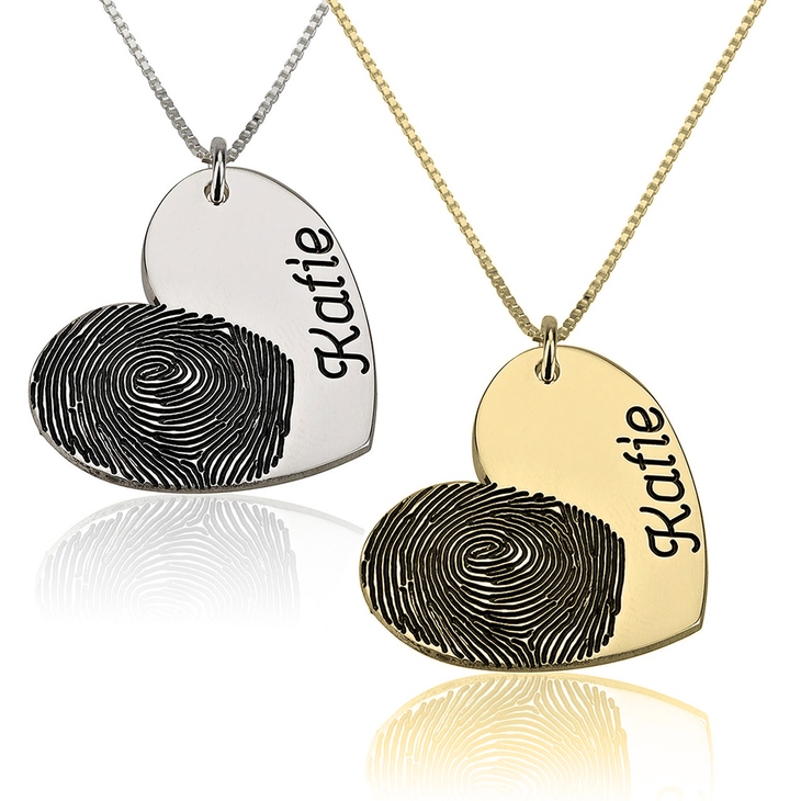 Fingerprint Heart Necklace