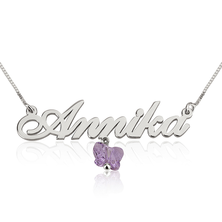 Butterfly Name Necklace