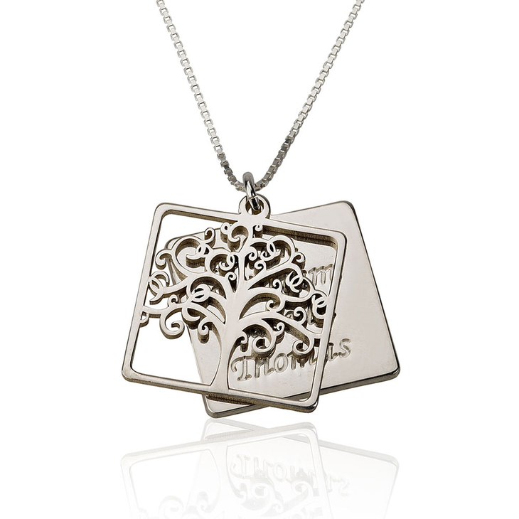 Engraved Family Tree Necklace