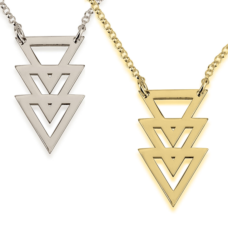 Triple Triangle Necklace