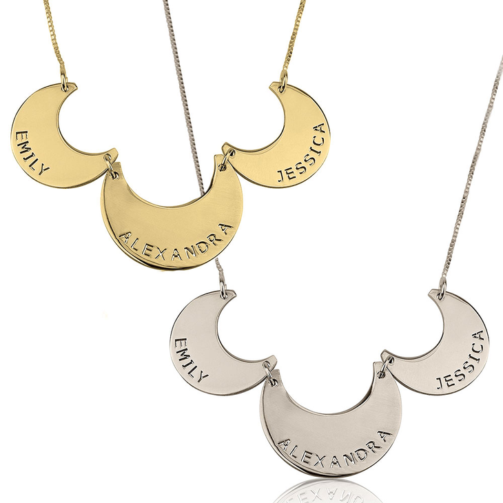 Engraved Linked Family Necklace