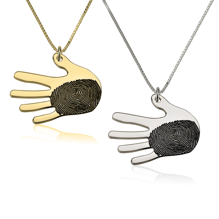 Handshape Fingerprint Necklace