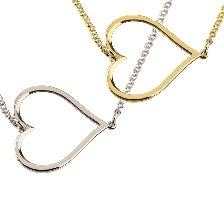 Sideways Heart Necklace