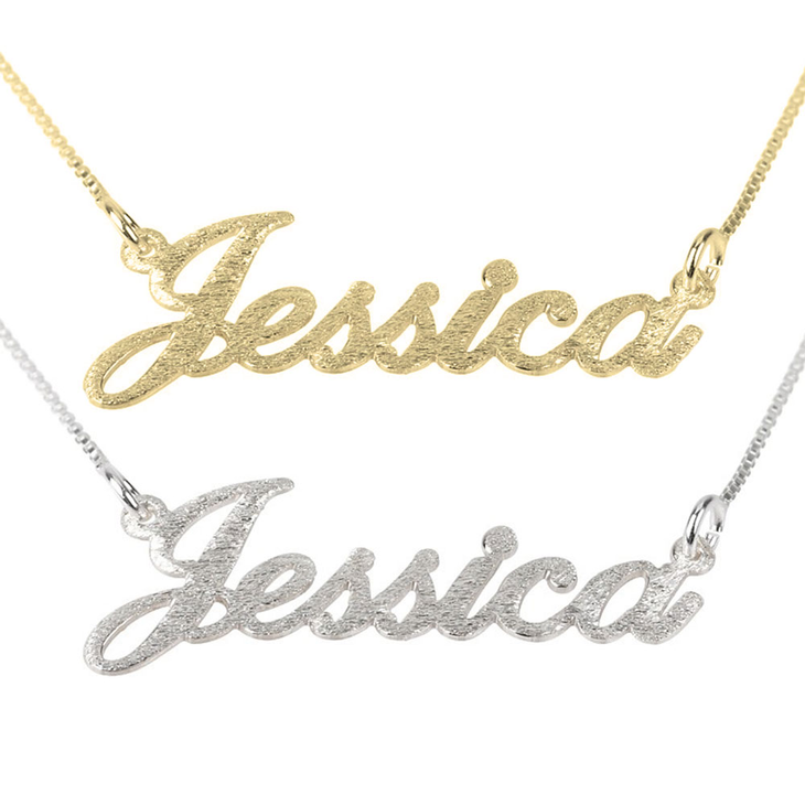 Brushed Name Necklace